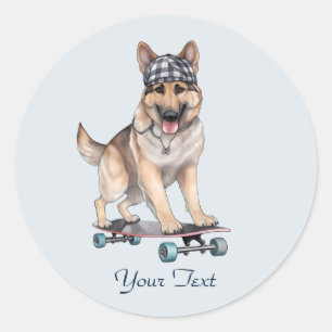 Waterverf Duitse Herdershond Sticker