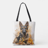 WATERVERF DUITSE HERDERSHOND TOTE BAG (Achterkant)