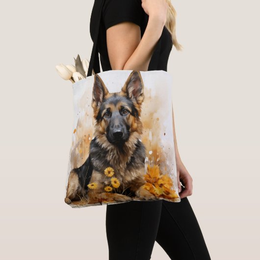 WATERVERF DUITSE HERDERSHOND TOTE BAG (Dichtbij)
