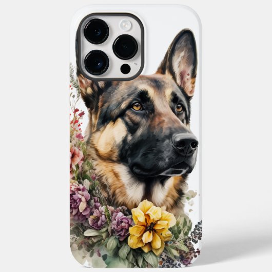 Waterverf DUITSE SHEPHERD DOG Case-Mate iPhone Case (Achterkant)