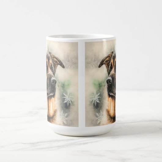 Waterverf DUITSE SHEPHERD DOG Koffiemok (Center)