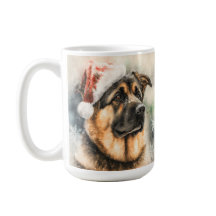 Waterverf DUITSE SHEPHERD DOG