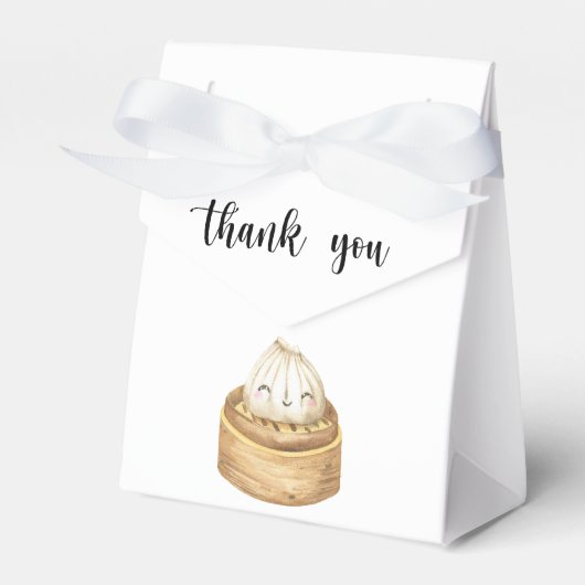Waterverf dumpling - bedankt babyshower bedankdoosjes (Voorkant Zijde)