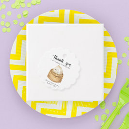 Waterverf dumpling - bedankt babyshower bedankjes labels