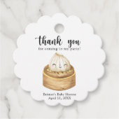 Waterverf Dumpling - Dank u baby shower Bedankjes Labels (Voorkant)