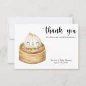 Waterverf Dumpling - Dank u baby shower Bedankkaart (Voorkant)
