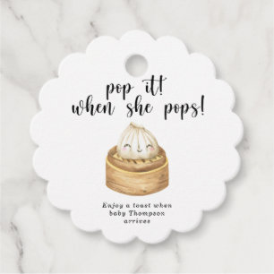 Waterverf Dumpling - pop het, als ze poppen! Bedankjes Labels