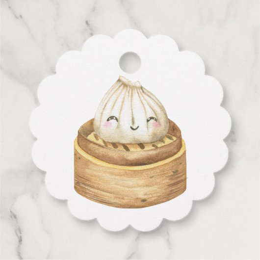 Waterverf Dumpling - pop het, als ze poppen! Bedankjes Labels (Achterkant)