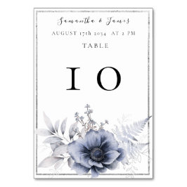 Waterverf Dusty Blue Bohemian Floral Kaart