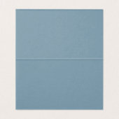 Waterverf Dusty Blue Bohemian Floral Wedding Place Kaart (Binnenkant ongevouwen)