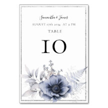 Waterverf Dusty Blue Boho Floral Wedding