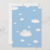 Waterverf Dusty Blue Elephant Baby shower Kaart (Achterkant)