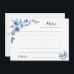 waterverf dusty blue floral opinion advieskaart<br><div class="desc">Een eenvoudig bloemontwerp met mooie blauwe waterverf bloemen. Voel vrij om de kleuren en tekstdetails te veranderen.</div>