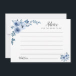 waterverf dusty blue floral opinion advieskaart<br><div class="desc">Een eenvoudig bloemontwerp met mooie blauwe waterverf bloemen. Voel vrij om de kleuren en tekstdetails te veranderen.</div>