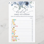 Waterverf Dusty Blue Floral Vrijgezellenfeest (Voorkant)