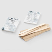 Waterverf Dusty Blue Foliage Dawna2 Handwaaier (Niet-gemonteerd)