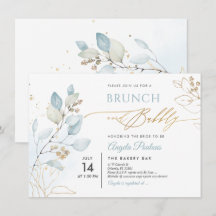 Waterverf Dusty Blue Gum Eucalyptus Brunch Bubble