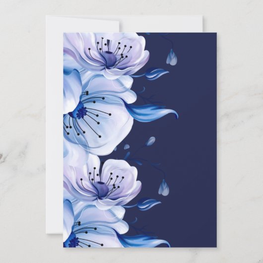 waterverf dusty blue marvy blue bruiloft i kaart (Achterkant)