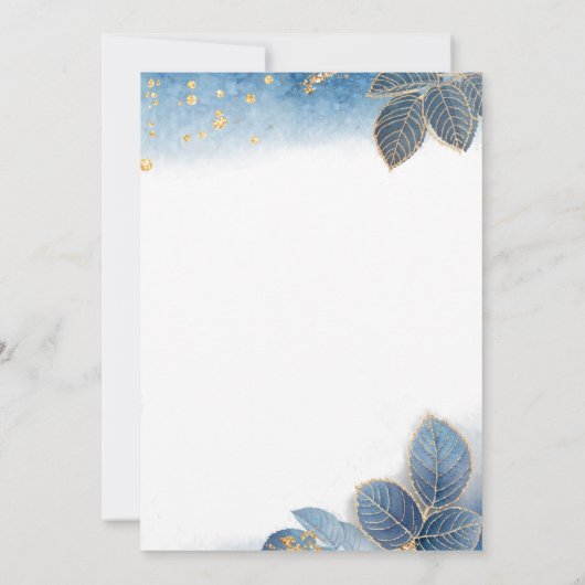 Waterverf Dusty Blue Nursing School Afstuderen Kaart (Achterkant)