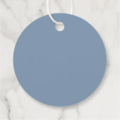 Waterverf Dusty Blue Pink Floral Hartelijk dank Bedankjes Labels (Achterkant)