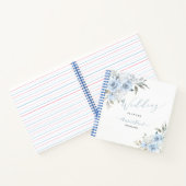 WATERVERF DUSTY BLUE ROZEN WEDDING PLANNER NOTITIEBOEK (Binnen)