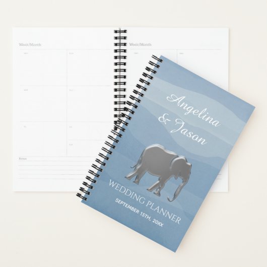Waterverf Dusty Blue Wedding Planner (Display)