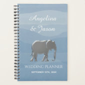 Waterverf Dusty Blue Wedding Planner (Voorkant)