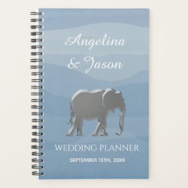 Waterverf Dusty Blue Wedding Planner