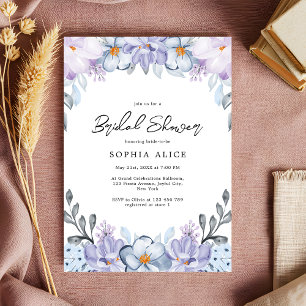 Waterverf Dusty Floral Romantisch Vrijgezellenfees Kaart