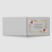 Waterverf Dusty Gray Gold Blush Peach Wedding Gue Gastenboek (Volledig)