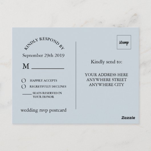 Waterverf Dusty Grey Gold Blush Peach Weddenschap Briefkaart (Achterkant)