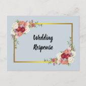 Waterverf Dusty Grey Gold Blush Peach Weddenschap Briefkaart (Voorkant)