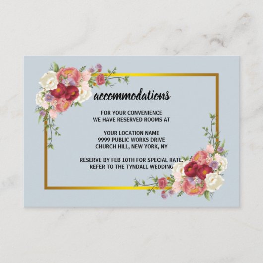 Waterverf Dusty Grey Gold Blush Peach Weddenschap Informatiekaartje (Voorkant)