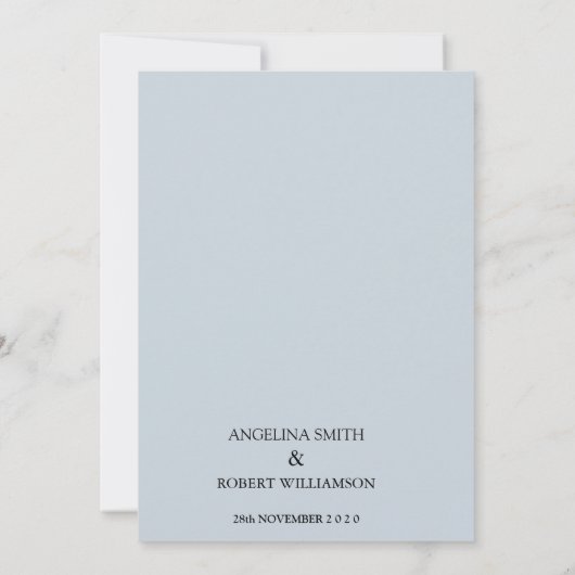 Waterverf Dusty Grey Gold Blush Peach Weddenschap Kaart (Achterkant)