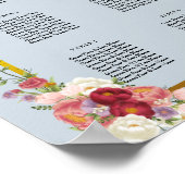 Waterverf Dusty Grey Gold Blush Peach Weddenschap Poster (Hoek)