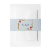 Waterverf Dusty Grey Gold Blush Peach Weddenschap Uitnodigingen Wikkel (Voorkant Voorbeeld)