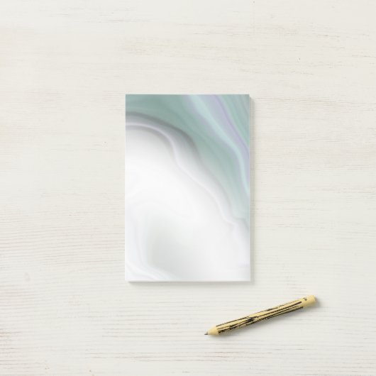 Waterverf Dusty Jade Green Lila Agate Post-it® Notes (Op bureau)