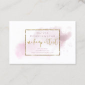 Waterverf Dusty Mauve Blush Makeup Visitekaartje (Achterkant)