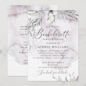 Waterverf dusty paarse floral bachelorette kaart (Voorkant / Achterkant)