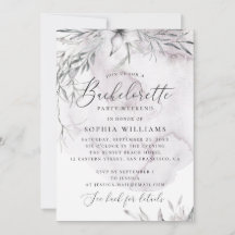 Waterverf dusty paarse floral bachelorette