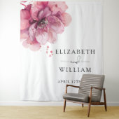 Waterverf Dusty Roos Bloemen Fotocabine Achtergron Wandkleed (In situ)