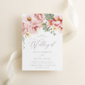 Waterverf Dusty Roos Bruiloft Kaart