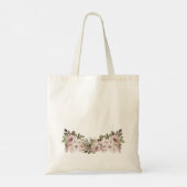  Waterverf Dusty Roos Floral Maid of Honor Tote Bag (Achterkant)