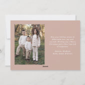 Waterverf Dusty Roos Gingham Kerstfoto Feestdagenkaart (Achterkant)