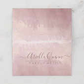 Waterverf Dusty Roos Make-up Artiest Afsprakenkaart (Buitenkant ongevouwen)