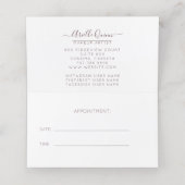 Waterverf Dusty Roos Make-up Artiest Afsprakenkaart (Binnenkant ongevouwen)