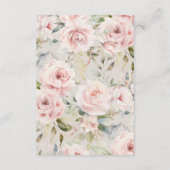 Waterverf Dusty Roos Roze bruiloft Details Informatiekaartje (Achterkant)