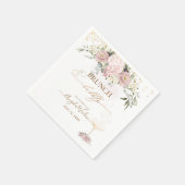 Waterverf Dusty Rozen Brunch Bubble Napkins Servet (Hoek)