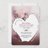 Waterverf Dusty Rozen Romantische Boho bruiloft Kaart (Voorkant)