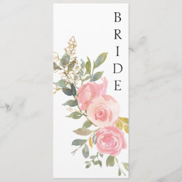 Waterverf Duw Blush Roze afstempelteken Menu